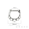 LOTUS FILIGREE LACEY SEPTUM HINGED CLICKER